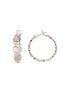 Anti-Tarnish Rhodium Plated Faux Pearl AD Studded hoop Bali Earrings