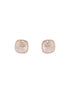 Anti-Tarnish Rose Gold Plated Minimal Faux Pearl Geometric Square Pendant Chain Jewellery Set