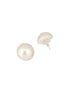 Anti-Tarnish Rhodium Toned Button Pearls Of 20mm Dailywear Studds Earrings