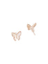 Anti-Tarnish Rose Gold Toned Faux Pearl Butterfly Minimal Chain Pendant Jewellery Set