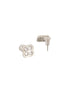 Anti-Tarnish Rhodium Plated AD Studded Minimal Floral Pendant Jewellery Set