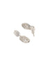 Anti-Tarnish Rhodium Plated Minimal Faux Pearl Geometric Pendant chain ewellery Set