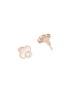 Anti-Tarnish Rose Gold Plated Faux Pearl & AD Embellished Floral Pendant ChainJewellery Set