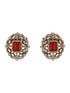Gold Toned Ruby Red Mossanite Kundan Statement Choker Jewellery Set