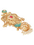Gold Toned Kundan Studded Lightweight Bird Motif Statement Bridal Jhumka Earrings
