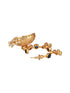 Gold Toned Blue Stone Studded Statement Ghungroo Hoop Jhumka Earrings