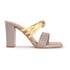 Women's Knotted Strap Square Toe Block Heel Sandal