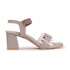 Women's Buckle Detail Square Toe Block Heel Sandals