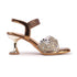 Women's Embellished Sculpted Heel Ankle Strap Sandals