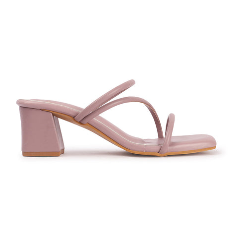 Women's Thin Strap Square Toe Block Heel Sandal