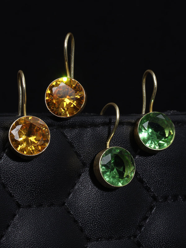 Pack of 2 Gold Plated Combo Hoop Earrings