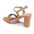 Women's Buckle Detail Square Toe Ankle Strap Block Heel Sandals