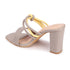 Women's Knotted Strap Square Toe Block Heel Sandal