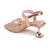 Women's Embellished Sculpted Heel Ankle Strap Sandals