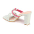 Women's Knotted Strap Square Toe Block Heel Sandal