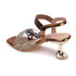 Women's Embellished Sculpted Heel Ankle Strap Sandals