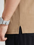 Men's Brown Solid Polo Collar T-Shirt