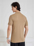 Men's Brown Solid Polo Collar T-Shirt