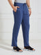 Men's Navy Regular Fit Track Pants