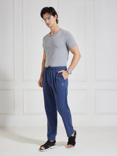 Men's Navy Regular Fit Track Pants