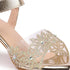 Women's Embellished Sculpted Heel Ankle Strap Sandals