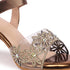Women's Embellished Sculpted Heel Ankle Strap Sandals