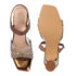 Women's Embellished Sculpted Heel Ankle Strap Sandals