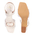 Women's Buckle Detail Square Toe Block Heel Sandals
