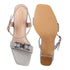 Women's Buckle Detail Square Toe Ankle Strap Block Heel Sandals