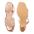 Women's Embellished Sculpted Heel Ankle Strap Sandals