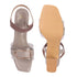 Women's Buckle Detail Square Toe Block Heel Sandals