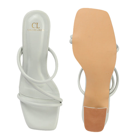 Women's Thin Strap Square Toe Block Heel Sandal