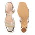 Women's Embellished Sculpted Heel Ankle Strap Sandals
