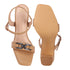 Women's Buckle Detail Square Toe Ankle Strap Block Heel Sandals