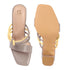 Women's Knotted Strap Square Toe Block Heel Sandal