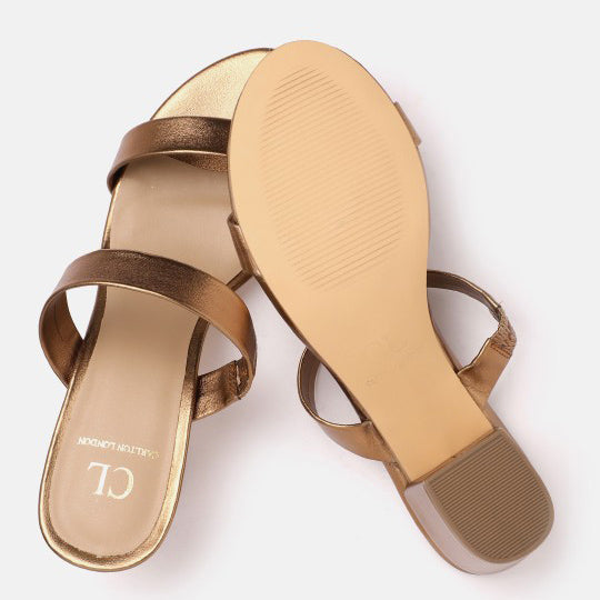 Women's Double Strap Open Toe Block Heel Sandals
