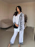 Anushka in Saba Chikankari Co-ord Set in Cotton Cambric - White With Black