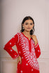 Red Fizaa Chikankari Modal Cotton Kurta