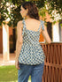 Women Floral Printed Cotton Peplum Top