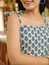 Women Floral Printed Cotton Peplum Top