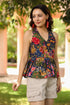 Women Printed Pure Cotton Peplum Top