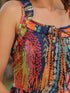 Multi coloured Printed Fit & Flare Ethnic Dress