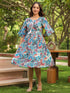 Printed Fit & Flared Midi Ethnic Dresses