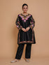Falak Kashmiri Kurta Set - Black