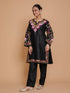 Mansi in Falak Kashmiri Kurta Set - Black