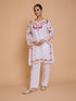 Falak Kashmiri Kurta Set - White
