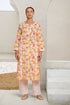Saba Chikankari Kurta in Mul cotton in Yellow Floral
