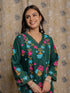 Falak Kashmiri Long Kurta - Green