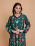Falak Kashmiri Long Kurta - Green