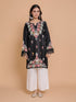 Falak Kashmiri Long Kurta - Black